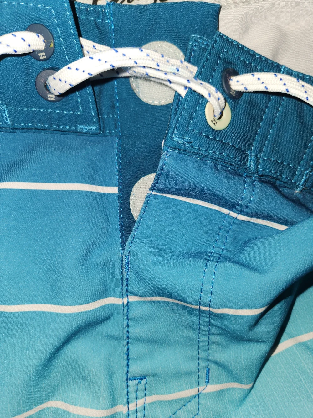 Billabong Blue to Orange Gradient Swim Boardshorts with Yellow Trim
